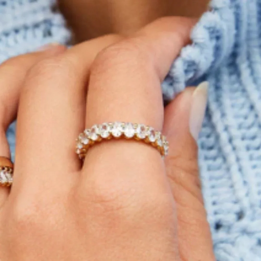 🔥SOLD 🔥 Brand New BaubleBar Avery Cubic Zirconia Ring - Picture 3 of 4